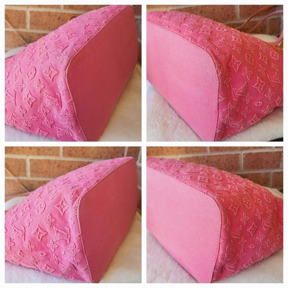 🩷AUTHENTIC Pink Louis Vuitton Neverfull MM Stone - Picture 10 of 15